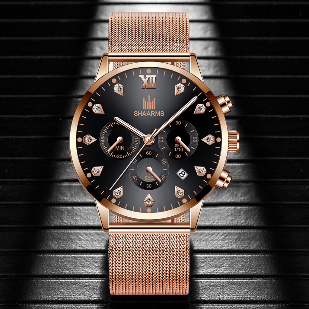 SHAARMS Đồng Hồ Đeo Tay Thời Trang Dành Cho Nam