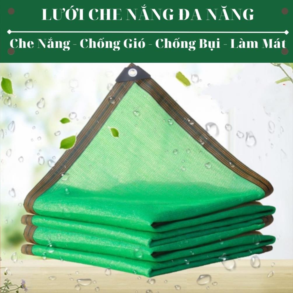 Lưới Che Nắng - May Viền Đóng Khoen Sẵn - Giá Bán Trên 1 Mét Vuông - Màu Xanh Lá - Nhựa Nam Việt
