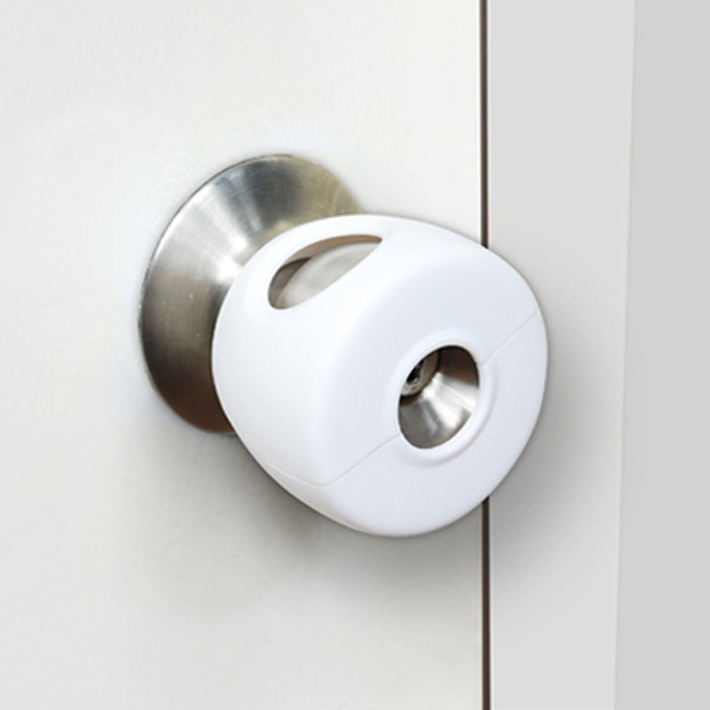 1 Vỏ Bọc Tay Nắm Cửa Hình Tròn Chống Va Chạm Bảo Vệ An Toàn Cho Bé