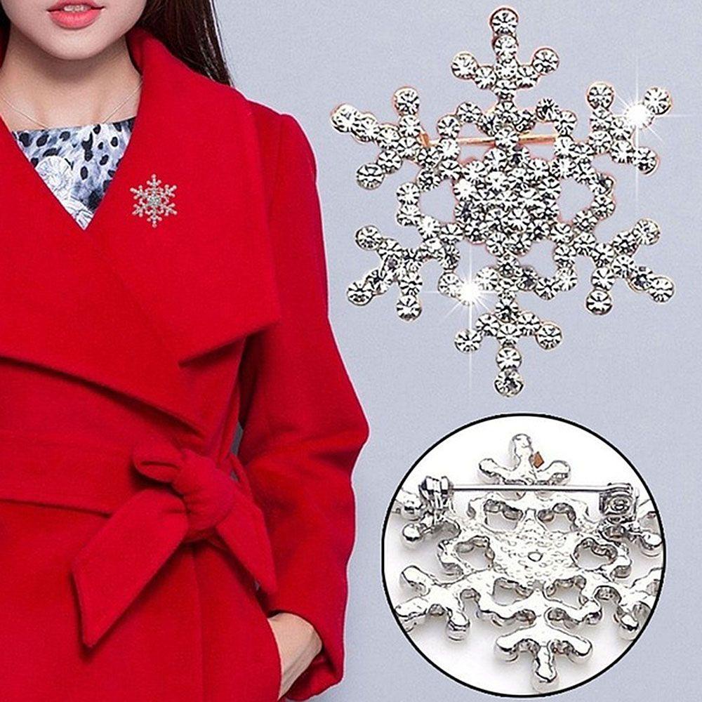 VANES1 Ghim Cài Áo Hình Hoa Tuyết Đính Đá Nhân Tạo Thời Trang