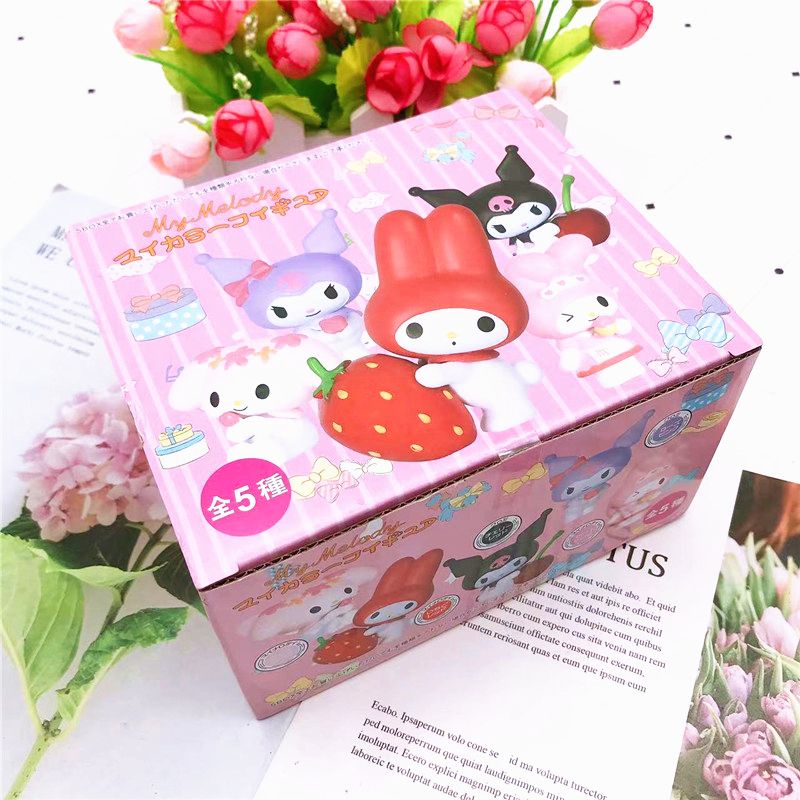 Mô hình blindbox Sanrio Kuromi My Melody trái cây dễ thương