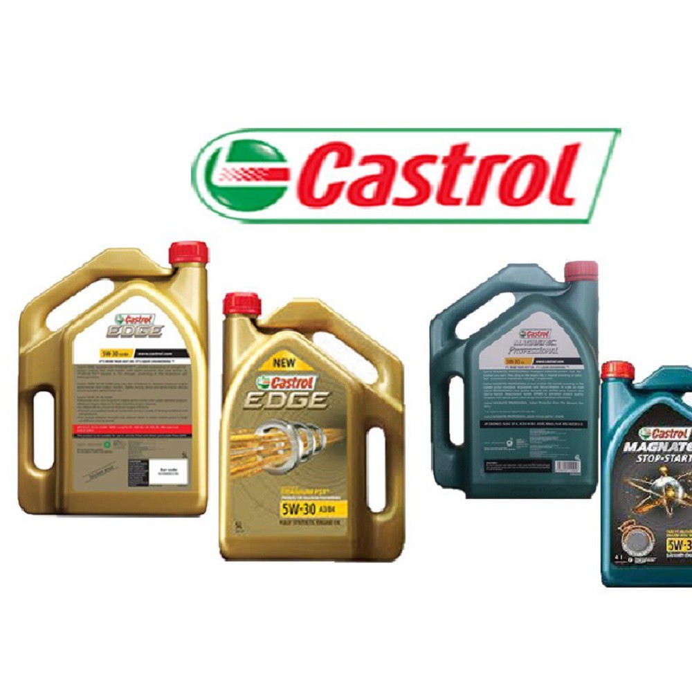 [ CAO CẤP ] Dầu động cơ công nghệ tổng hợp toàn phần CASTROL EDGE 5W-30 A3/B4 ( 5 lít ) NHẬP KHẨU chính hãng.