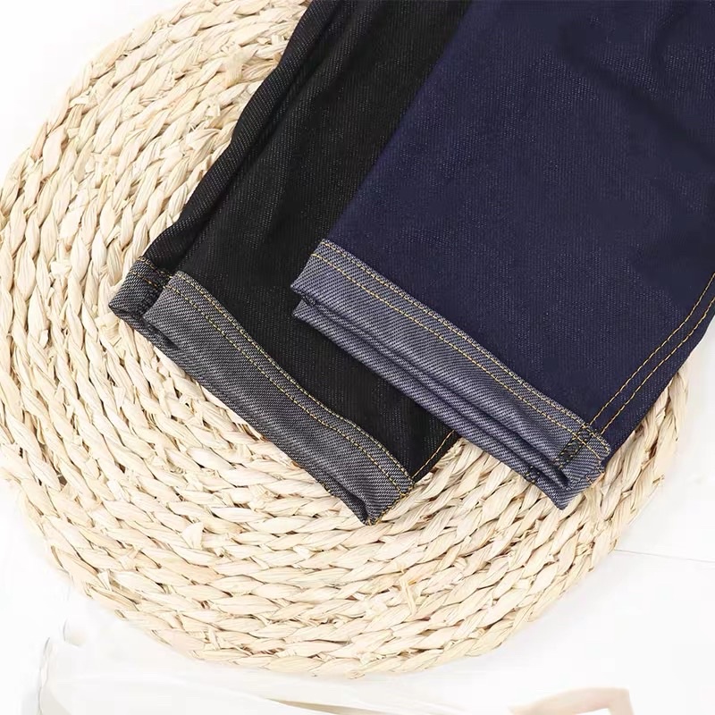 Quần Giả Jean lửng quần giả bò lửng  chất thun dày dặn co giãn 4 chiều,thấm hút mồ hôi cạp cao - [Hàng Cao Cấp] | BigBuy360 - bigbuy360.vn