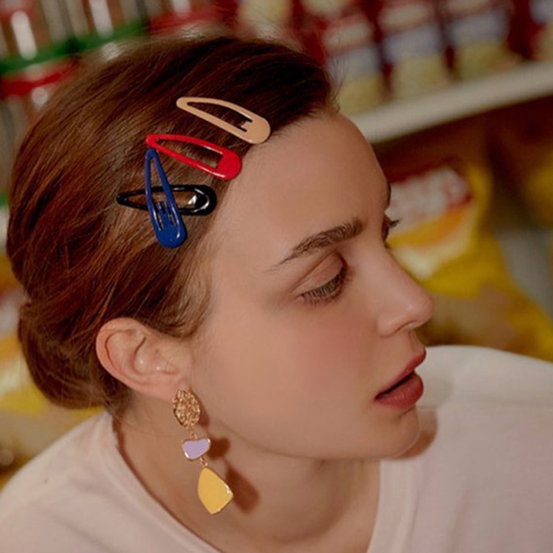 Set 20 Kẹp Tóc Hình Giọt Nước Nhiều Màu Sắc Thời Trang Cho Nữ