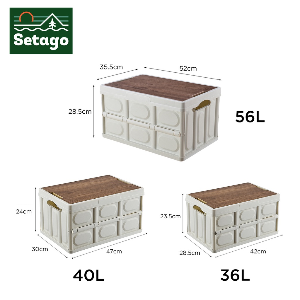 THÙNG GẤP GỌN dã ngoại, cắm trại NẮP GỖ #5 TRONG #1-vừa trang trí vừa là phụ kiện du lịch không thể thiếu