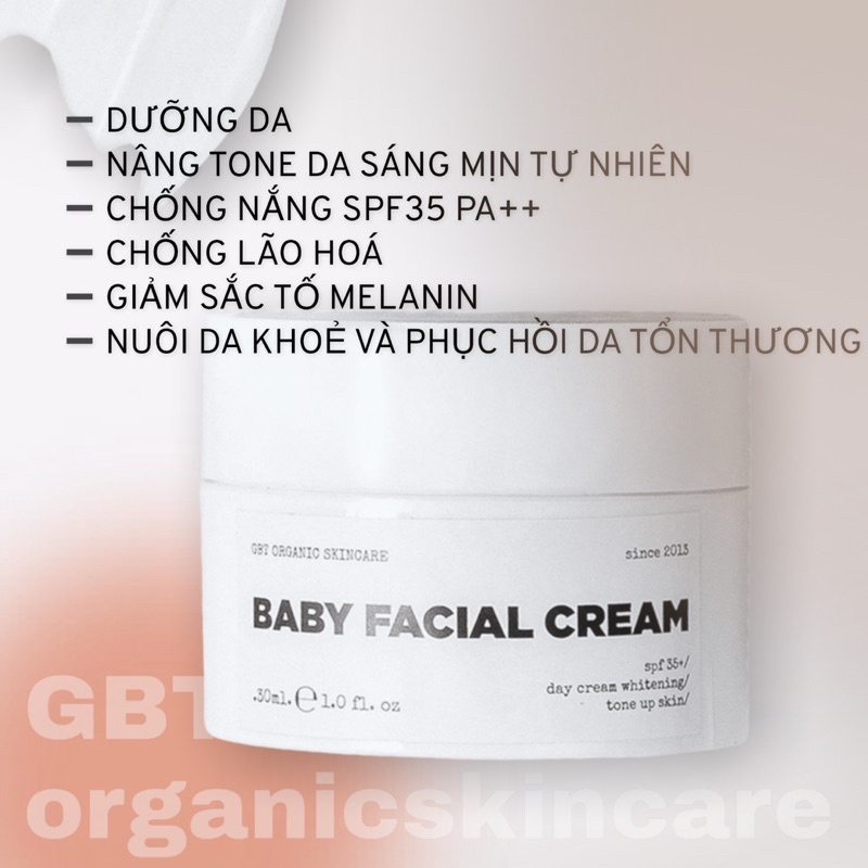 DƯỠNG DA MẶT BABYCREME GBT ORGANICSKINCARE