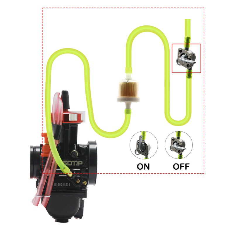 Van công tắc nhiên liệu thay thế cho bộ chế hòa khí xe mô tô 6mm chất lượng cao