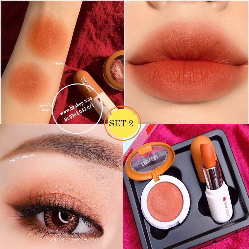 [Thái Lan] Set Son Môi &amp; Phấn Mắt Neecara Thái Lan N402