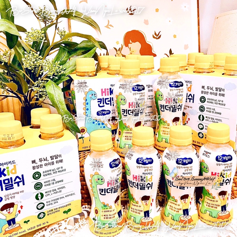 Sữa Tươi Hikid Hàn Quốc Tăng Chiều Cao Dạng Nước Chai 200ml cho bé từ 1 tuổi [ Date 05/2022 ]