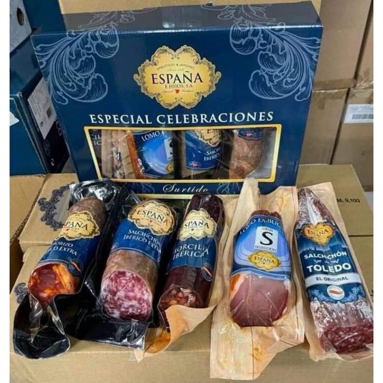 SET 5 MÓN JAMON VÀ SALAMI ESPAÑA E HIJOS ESPECIAL CELEBRACIONES TÂY BAN NHA 1460g