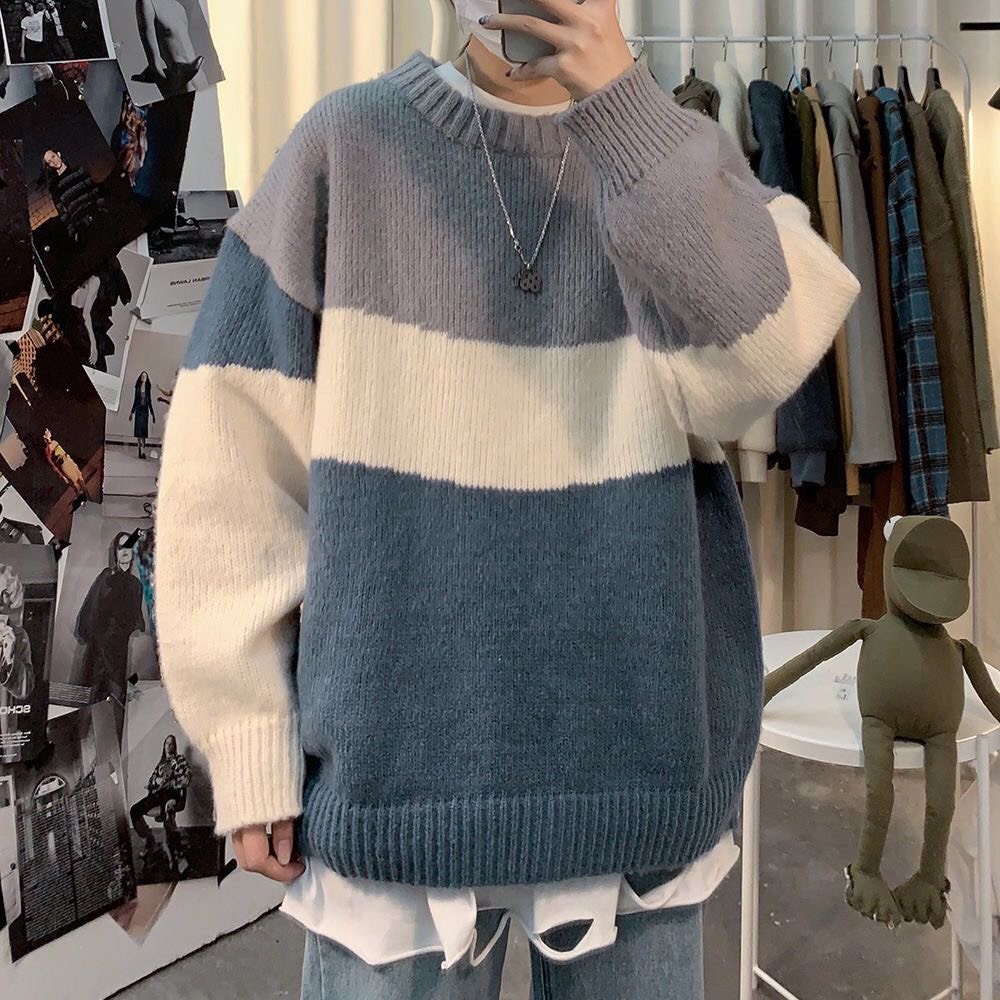 Áo len VIP01 unisex nam nữ cổ tròn chất len ngoại siêu ấm, áo len nam nữ phối màu basic cực dễ phối đồ
