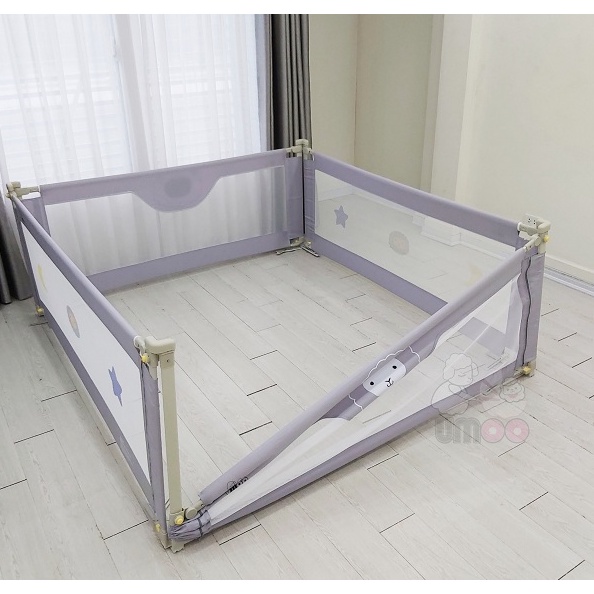 Thanh chắn giường UMOO UM 088 cho bé nâng cấp mới nhất 2023 chát liệu kim loại dày dặn có với lớp xốp bảo vệ an toàn