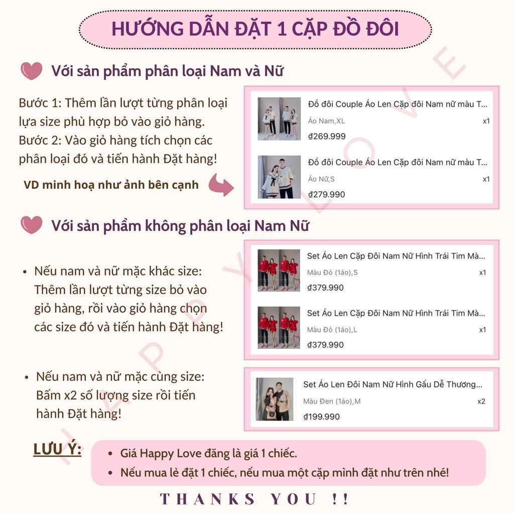 Đồ đôi nam nữ couple set áo váy polo màu đen logo thêu phong cách hàn quốc HAPPYLOVE H86