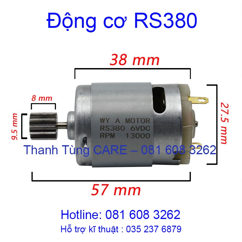 Động Cơ Xe Điện Trẻ Em 6V - 12V | Mô tơ Ô tô, Xe máy điện trẻ em RS390 - RS550 | Khỏe, Chạy Nhanh, chất lượng ca