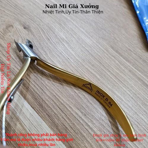 Kìm nhặt da,Kiềm ngọc nhặt da bán nguyệt d04 inox siêu sắc",không dỉ-Nail Mi Giá Xưởng"