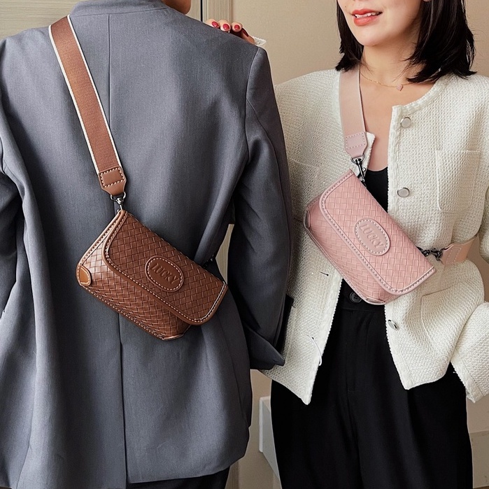 Túi tự đan da nam nữ HALA túi handamde đeo chéo thời trang nam nữ phong cách đeo vai unisex