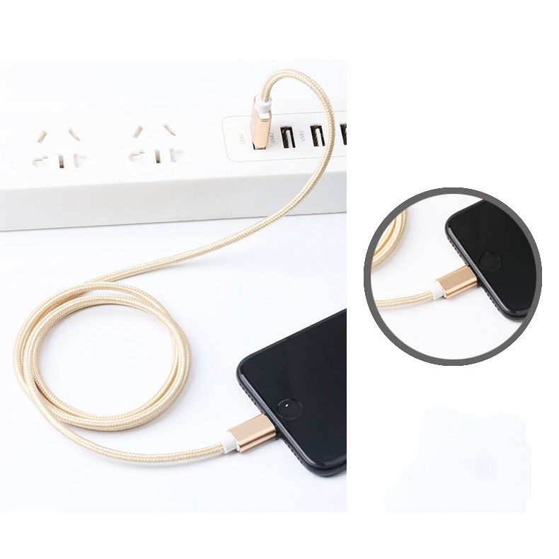 Dây Cáp Sạc Iphone Dây Dù Lightning Cho Phụ Kiện Điện Thoại Ipad Tai nghe Bluetooth Airpod Airpods i12 Pin Dự Phòng Case | BigBuy360 - bigbuy360.vn