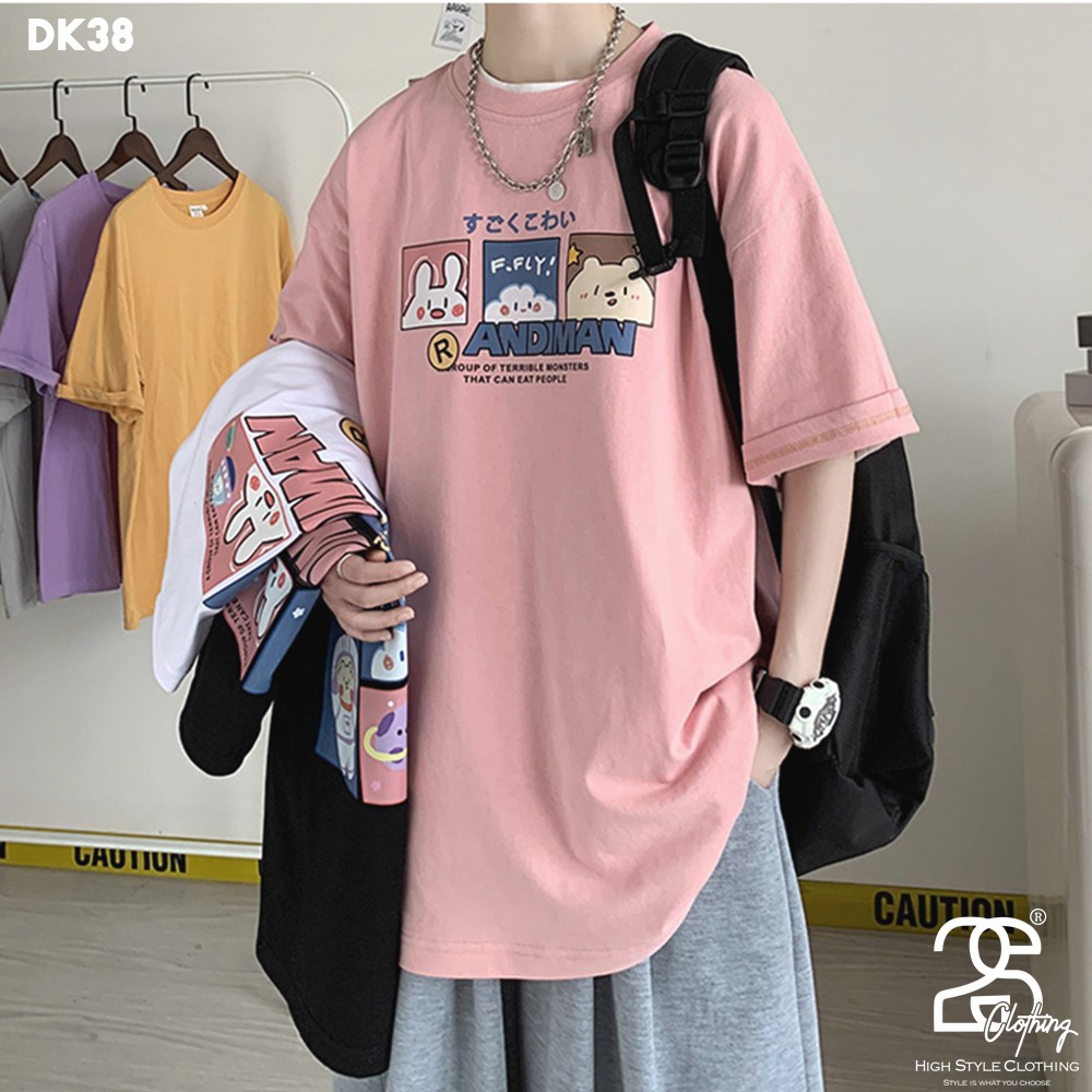 Áo Thun Unisex 2S Clothing - DK38 Form Rộng Tay Lỡ, Áo Phông Nam Nữ Freesize