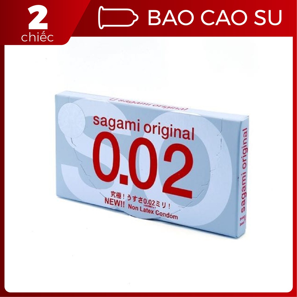 Bao cao su [che tên kín đáo] Sagami Original 0.02 (loại 2 chiếc) - BigBull Shop