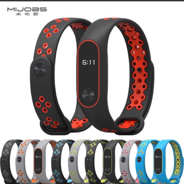 Dây cao su thể thao đục lỗ cho Miband 2 Mi band 2