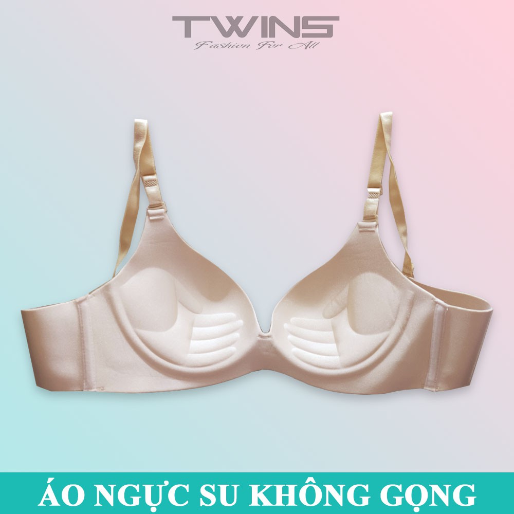 Áo ngực không gọng nữ nâng ngực chất liệu su bàn tay mút vừa cúp xéo thoải mái mềm mịn size 34, 36, 38