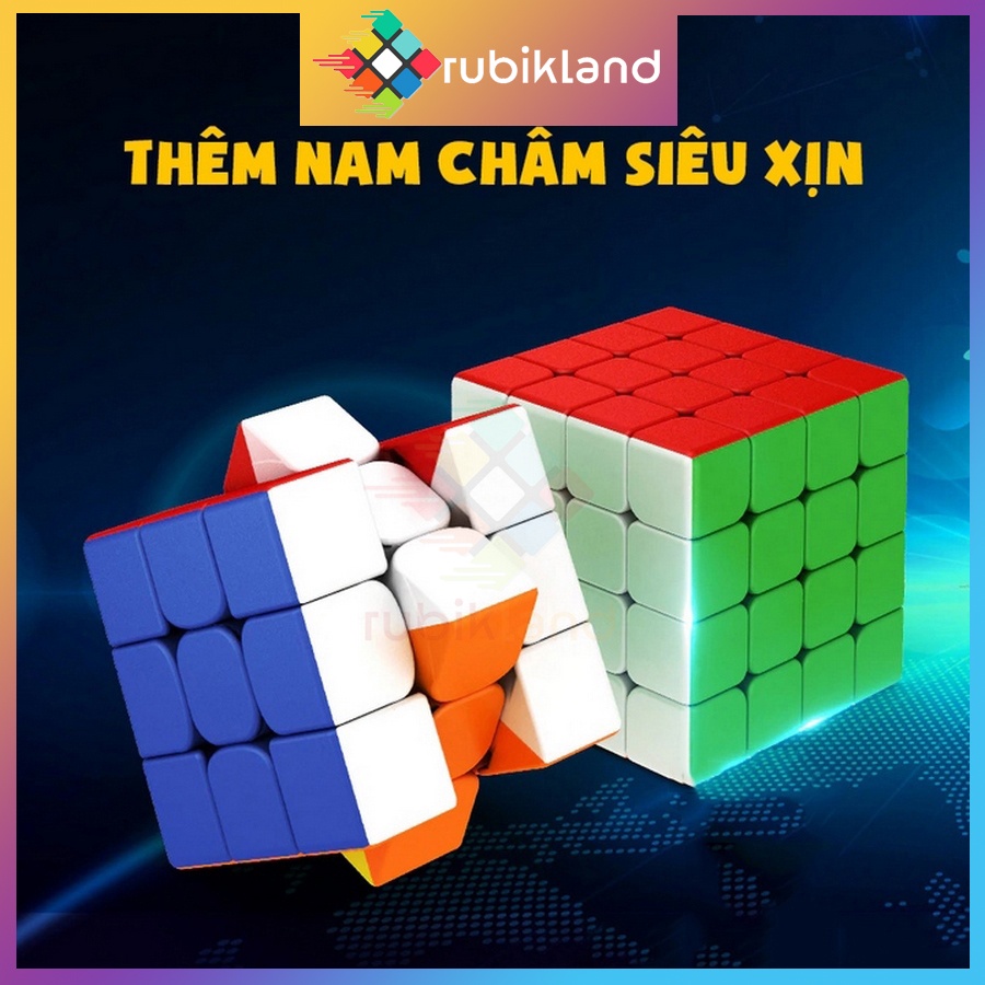 Rubik 4x4 RS4M 2020 RS4 M Rubic Nam Châm 4 Tầng Stickerless Đồ Chơi Trí Tuệ Trẻ Em