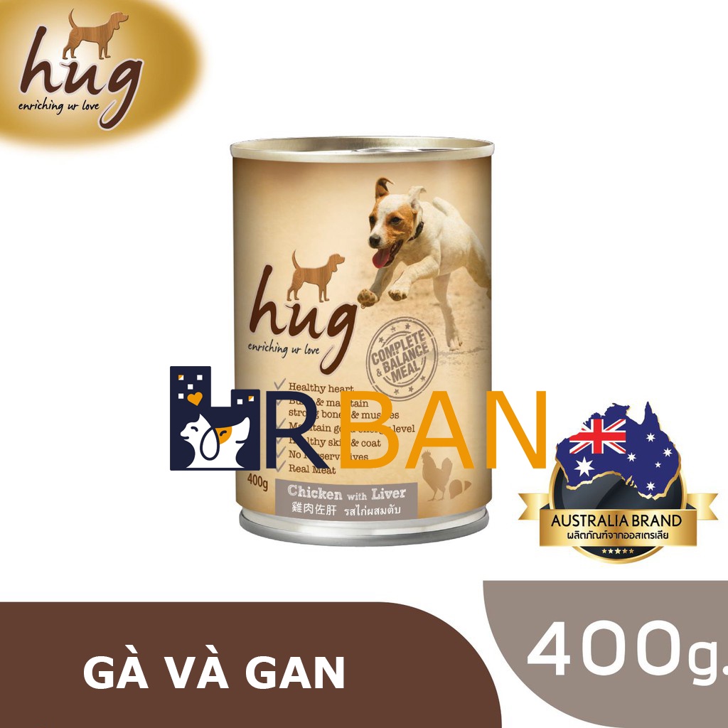 𝗨𝗿𝗯𝗮𝗻_𝗛𝘂𝗴_Pate Thái Lan cho chó trưởng thành lon lớn 400g