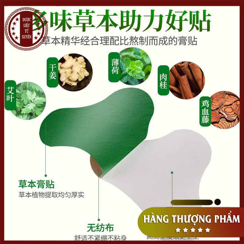Hộp 12 Miếng Dán Ngải Cứu Vai Gáy Giảm Đau Cổ Vai Gáy, Thải Độc