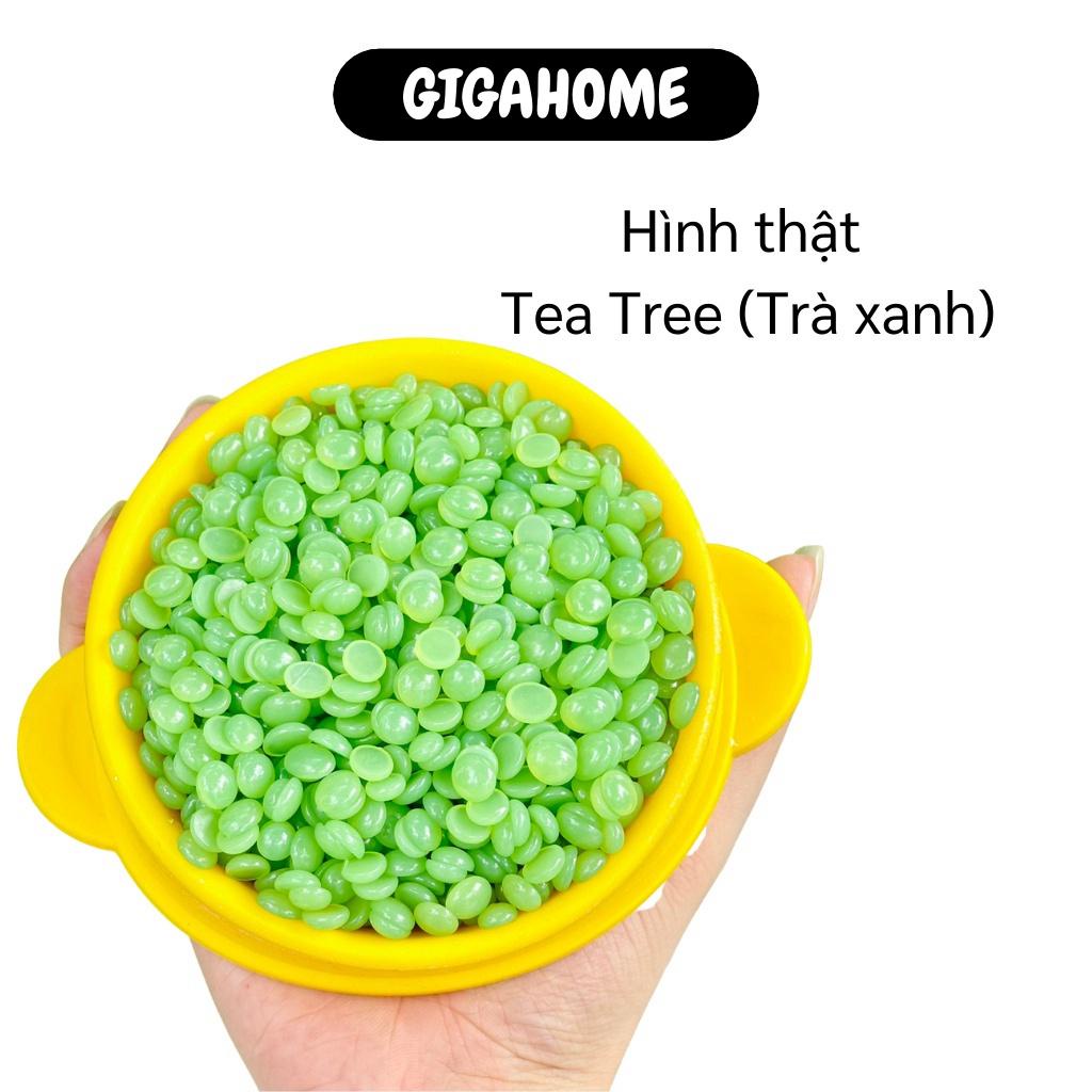 Sáp Màu Wax Lông Cao Cấp Siêu Bám Dính Không Đau Tặng Que Gạt Triệt Lông GIGAHOME Sáp Hard Beans Nhập Khẩu Túi Zip 100g