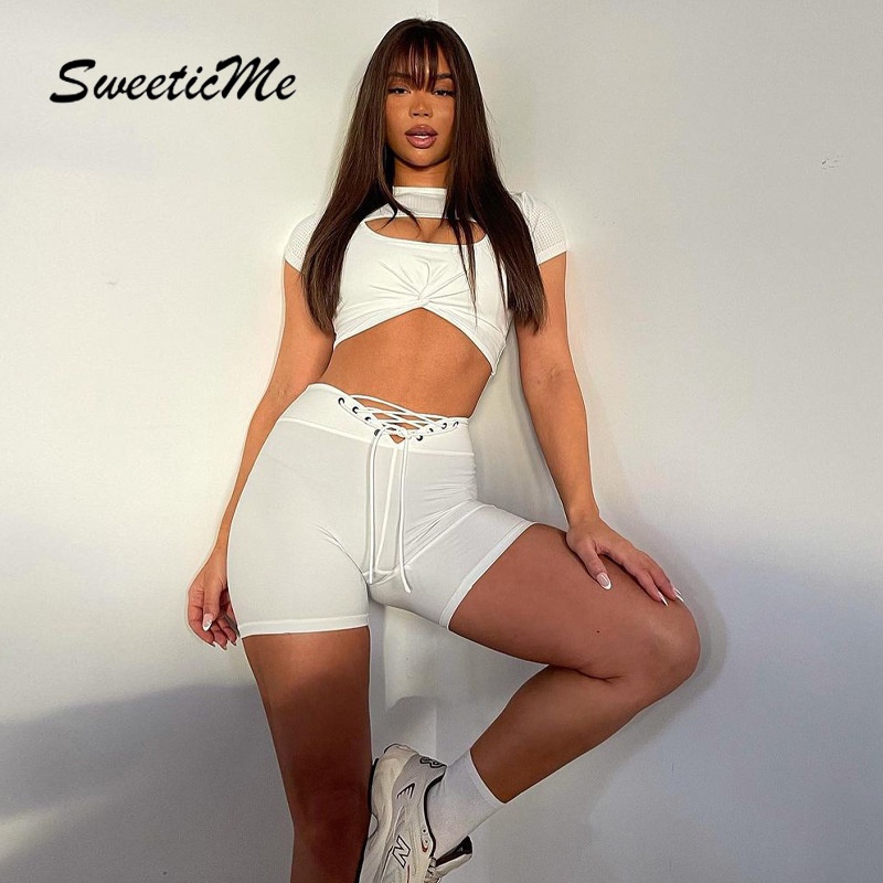 Set Đồ Thể Thao Sweeticme 2022 Có Dây Cột Mới Cho Nữ