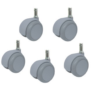 Bộ 5 Bánh xe ghế xoay văn phòng - Di chuyển đa mặt sàn - Cọc Grip Ring Happy Move Thái Lan (Bộ 5 bánh-màu xám) | BigBuy360 - bigbuy360.vn