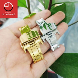 Khóa bướm đồng hồ logo tissot - 2 nút bấm khoá không gỉ - không phai màu