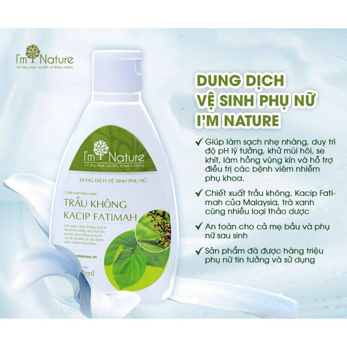 Dung Dịch Vệ Sinh Trầu Không I'm Nature 150ml