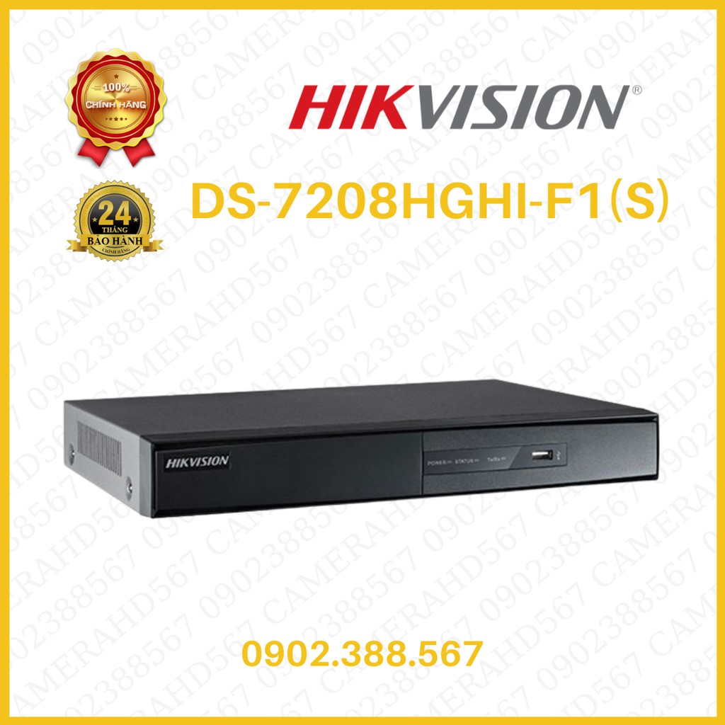 Đầu ghi hình HD-TVI 8 kênh TURBO 3.0 HIKVISION DS-7208HGHI-F1/N | WebRaoVat - webraovat.net.vn