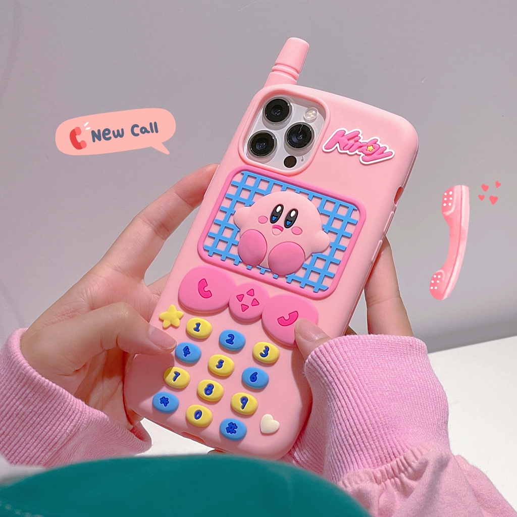 Ốp Điện Thoại Silicone Mềm Chống Sốc In Hình Pinky Kirby 3D Cho IPhone 13 12 Pro MAX 11 Pro MAX 7P 8P 7 8 Plus XS MAX XR X