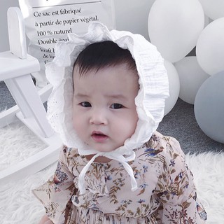 Mũ nón bèo trắng cho bé gái (0-15 tháng)