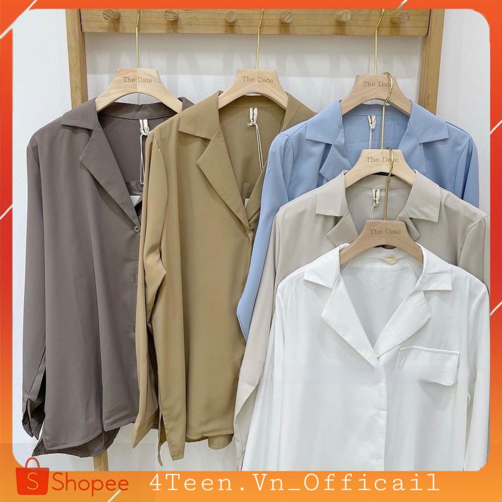 [4Teen.Vn] 🍁 Áo Sơ Mi Nữ form rộng Lụa hàn Kiểu Màu Trắng đen hồng xanh đẹp dài tay ulzzang vintage hàn quốc cao cấp trơ | BigBuy360 - bigbuy360.vn