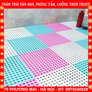 ❤️ Thảm Nhà Tắm ❤️ Chống Trơn Trượt, Kháng Khuẩn, Khô Thoáng, Sạch Sẽ - Kích Thước 30x30cm