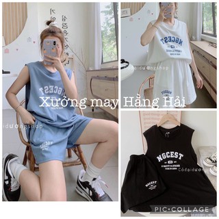Set bộ đồ nữ tanktop thể thao form rộng 215 ulzzang 🌸 bộ cộc tay hè  🌸 quần short đùi🌸 freeship 🌸 sale