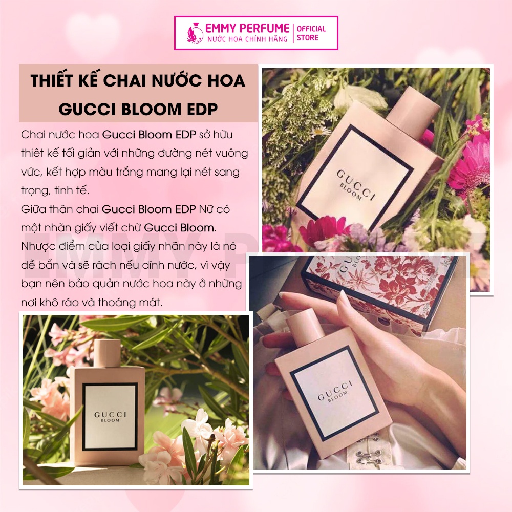 Nước hoa nữ thơm lâu chính hãng Gucci Bloom Eau de Parfum - Một giấc mộng của mùa xuân EmmyPer