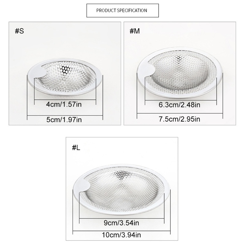 Set 4 Tấm Lưới Lọc Rác Bồn Rửa Chén / Cống Thoát Nước Tiện Dụng