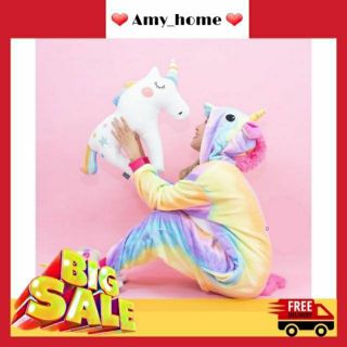Bộ đồ thú kỳ lân cầu vồng lông mịn ❤ FREESHIP ❤ HCM ❤ Nhận mã giảm giá tối đa 20k