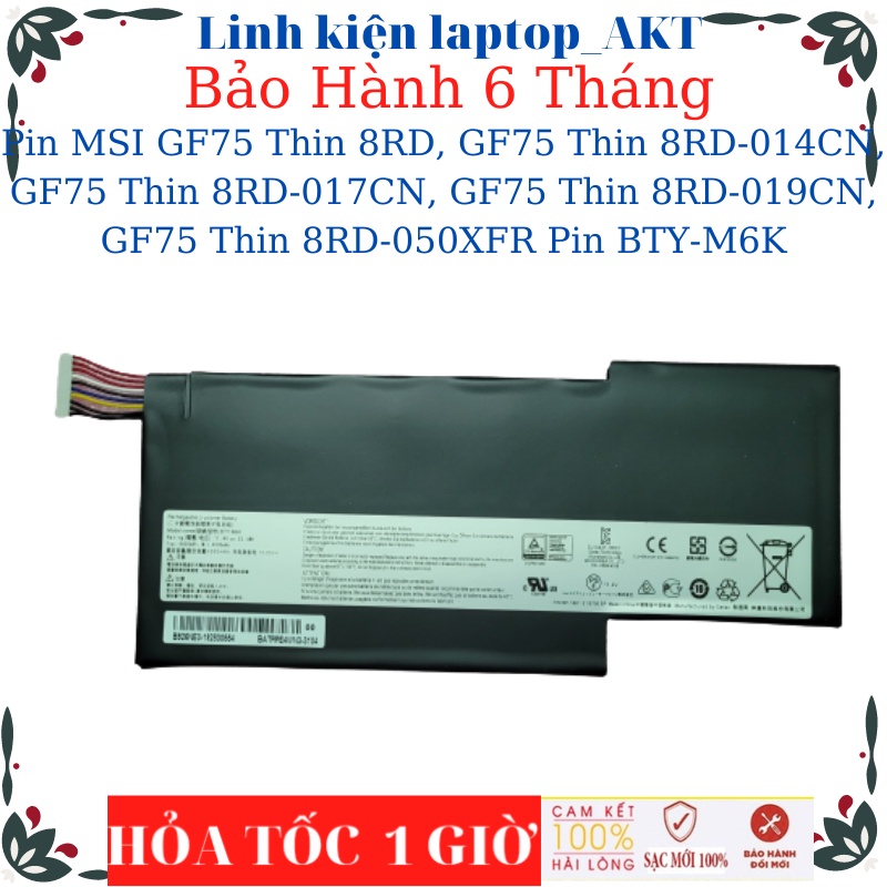 Pin laptop MSI GF75 Thin 8RD GF75 Thin 8RD-014CN, GF75 Thin 8RD-017CN, GF75 Thin 8RD-019CN, GF75 Thi