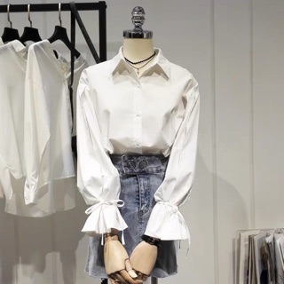 [ORDER] Áo sơ mi trắng tay thắt nơ