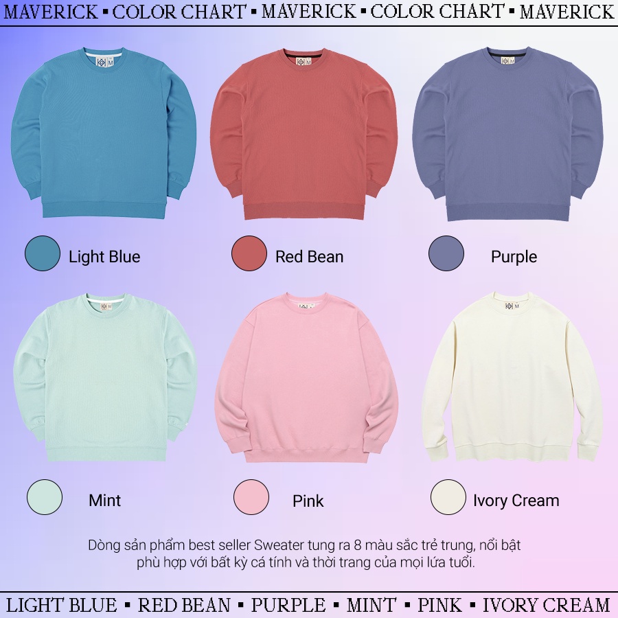 Áo Sweater Hàn Quốc Áo Nỉ Tay Dài Cotton Da Cá Đơn Giản Màu Xám Tím MVR