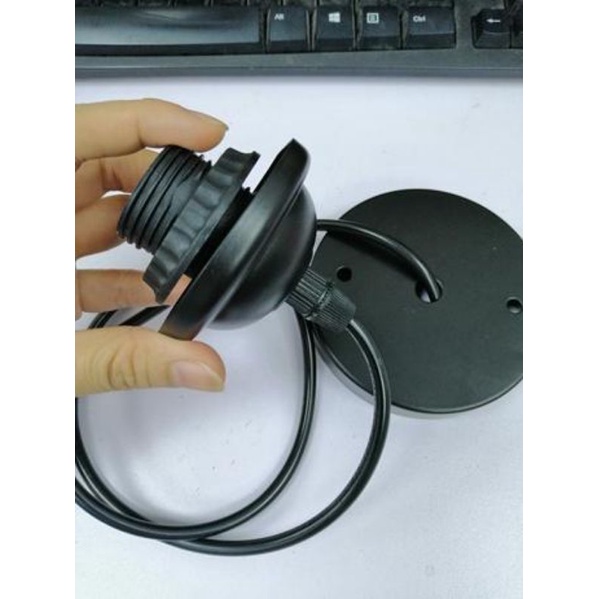 Bộ đui dây đế đèn thả trần đui E27, dùng lắp đèn mây tre đan