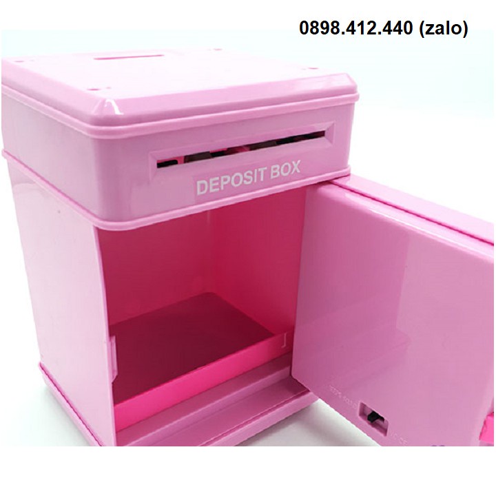 Két sắt mini cho bé mật mã 4 số / két ATM thông minh sử dụng pin đựng tiền tiết kiệm cho bé