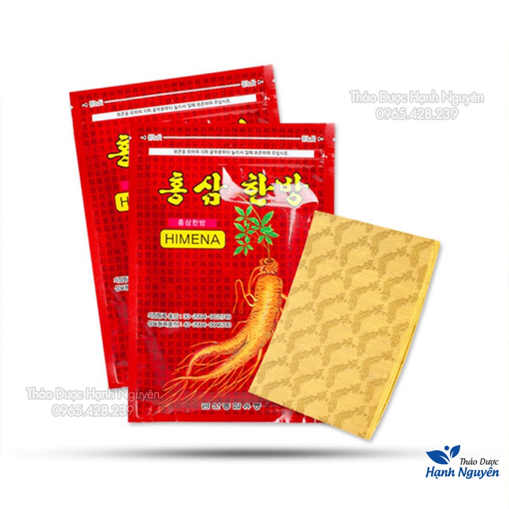 Cao dán hồng sâm HIMENA Hàn Quốc (Túi 20 miếng) - Thảo Dược Hạnh Nguyên