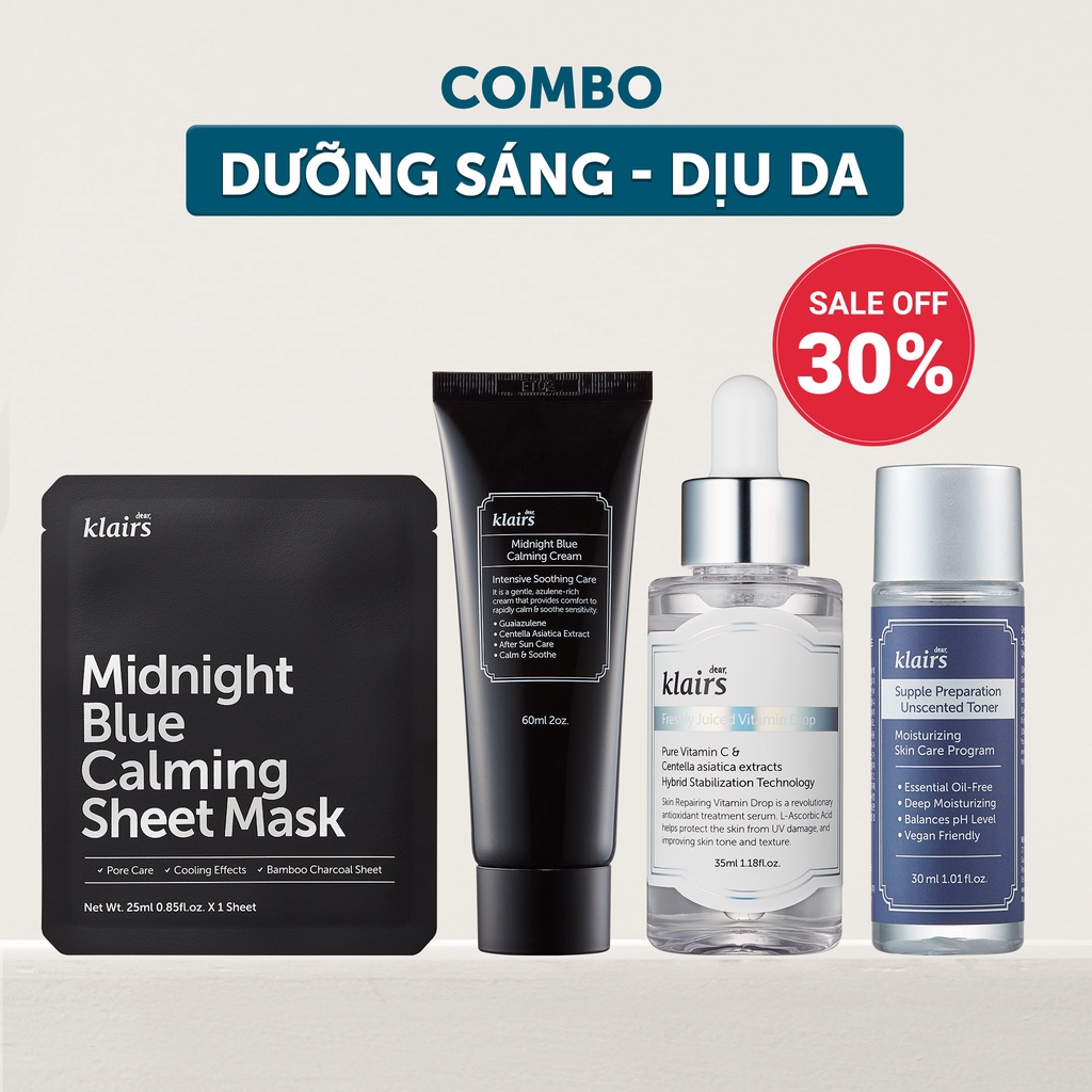 Combo Dưỡng Sáng Dịu Da Dear Klairs