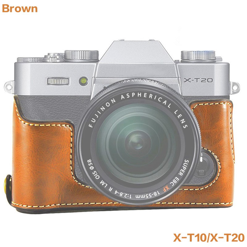 Bao da PU bọc một nửa dành cho Fujifilm X-T30 XT30 X-T20 X-T10 XT20 XT10